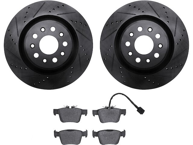 For 2017-2020 Maserati Ghibli Brake Pad and Rotor Kit Dynamic Friction 81494CVCF