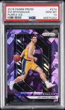 2018 PANINI PRIZM PURPLE ICE #274 SVI MYKHAILIUK #/149 PSA 10