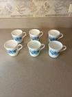 Corning Ware Corelle Blue Velvet Rose Coffee Cup 8 Oz Lot Of 6 Vtg Replacement