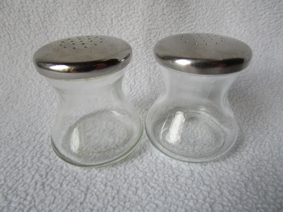 WMF Cromargan Glas Max&Moritz Salz/Pfeffer-Streuer Wagenfeld Designklassiker - Bild 2 von 4