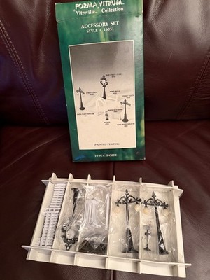 NEW Forma Vitrum VITREVILLE ACCESSORY SET,  10 pieces, miniature painted pewter