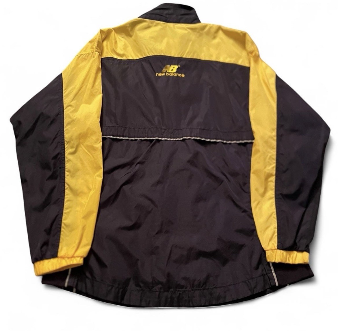 Vintage New Balance Blue & Yellow Nylon Track Jacket w/Stretch