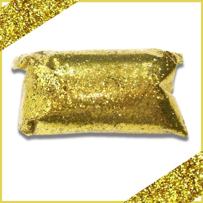 6oz Rich Gold Metal Flake .025'' Large Premium Paint Additive Flakes (177ml)