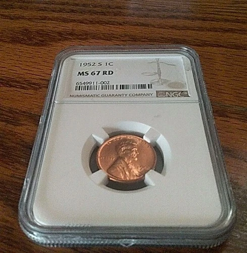 1952 S Lincoln Wheat Cent MS 67 RD NGC