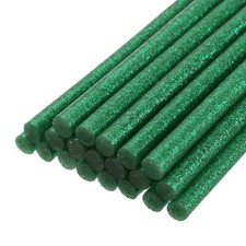 30pcs Mini Hot Glue Gun Sticks 4" x 0.28" for Glue Gun, Glitter Green 0.33 per stick