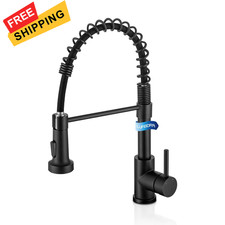 LUFEIDRA Black Kitchen Faucets with Pull Down 16.7 inches height,