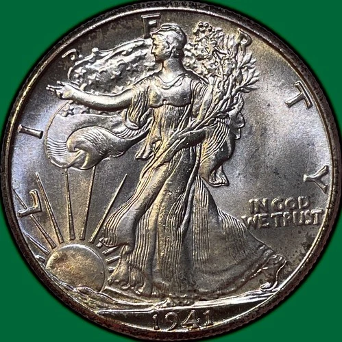 1941 Walking Liberty Half Dollar Brilliant Uncirculated BU Coin #35562