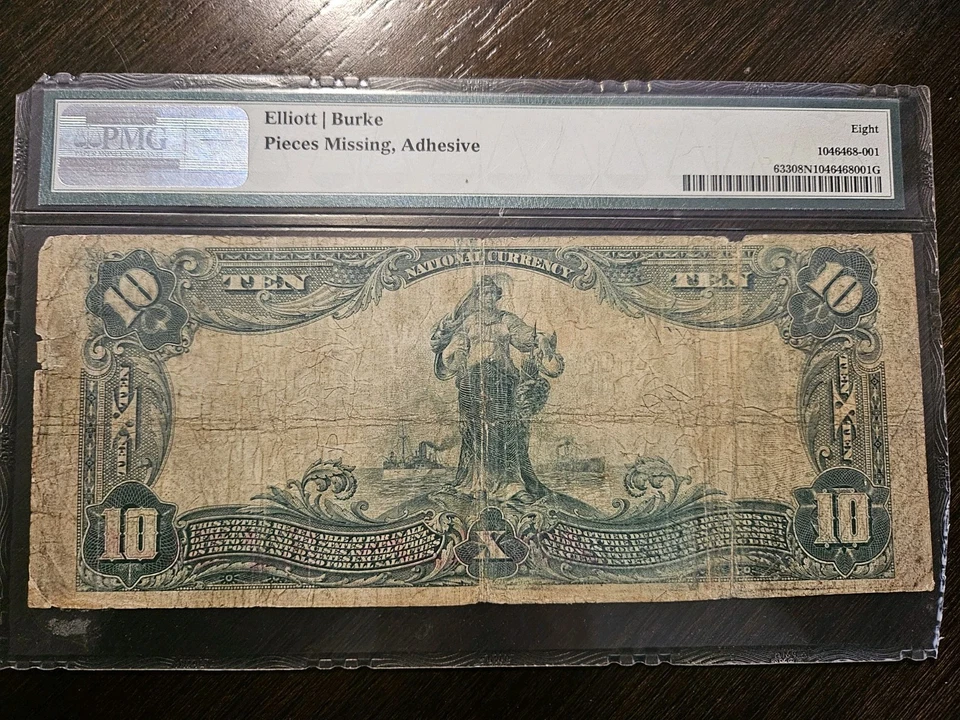 1902 $10 National Bank Note Saint Paris - Image 2 of 2
