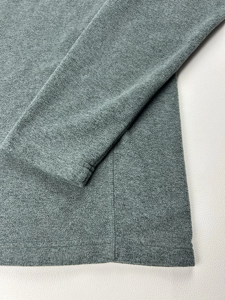 Suéter Lands’ End Para Mujer’s M Gris Polar Cuarto Cremallera Cuello Simulado Pullover 1/4 Cremallera Foto 3 de 4