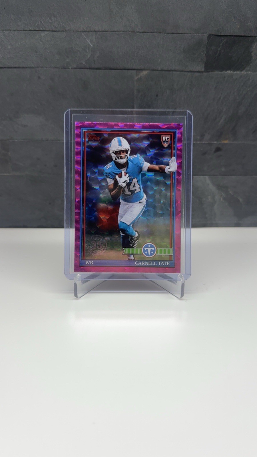 2026 Topps - 1991 Topps Football Rookies Carnell Tate #91TR-18 Pink Crackle Foil