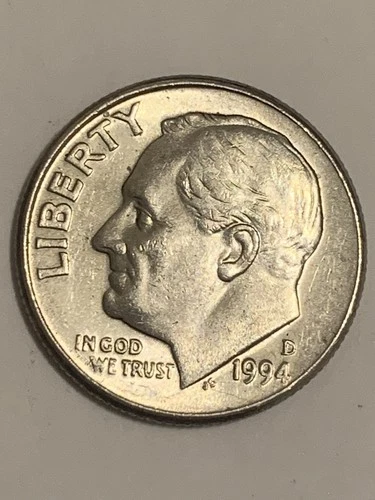 1994-D Roosevelt Dime 10 Cent Coin.