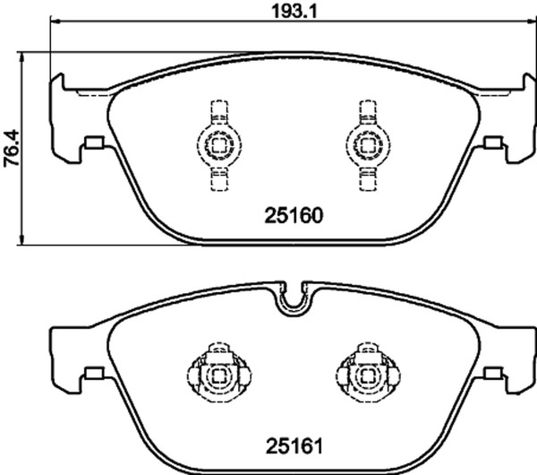 Hella Pagid Bremsbelagsatz Scheibenbremse 8DB 355 016-021 FüR 4H2 Audi Q5 A8 D4-image