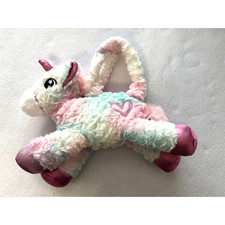 Plush Unicorn Purse with Double Handles Pastel Pink Green Blue Kidcore