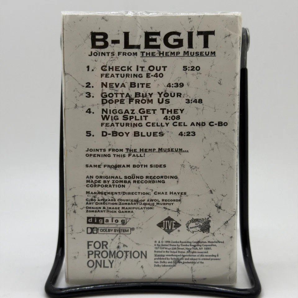 B-Legit The Hemp MUSEUM PROMO Cassette Tape SAMPLER Vintage Hip Hop Rap SEALED - Image 2 of 4
