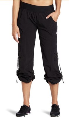 Zumba Fitness Women s Small Feeling It Cargo Samba Nylon Pants Black (HD)