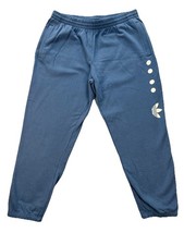 New Adidas Men  s X-Large Sweatpants Joggers Blue Elastic Waist NWT