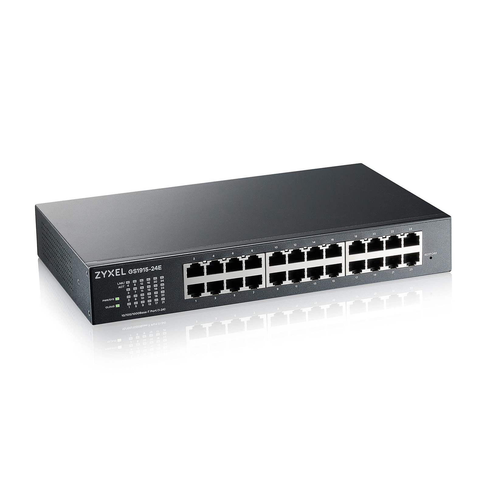 Switch GbE 24 ports configurable via Nebula Cloud ou mode Standalone