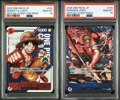 PSA 10 Luffy Zoro ST21-014 015 SR Flagship Battle Promo Set One