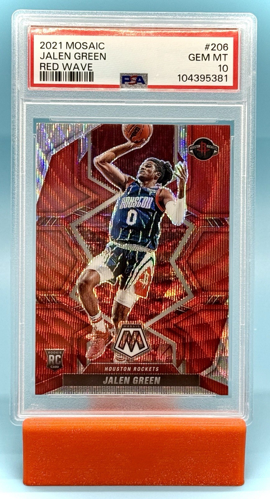 2021 Mosaic Jalen Green #206 Red Wave RC PSA 10
