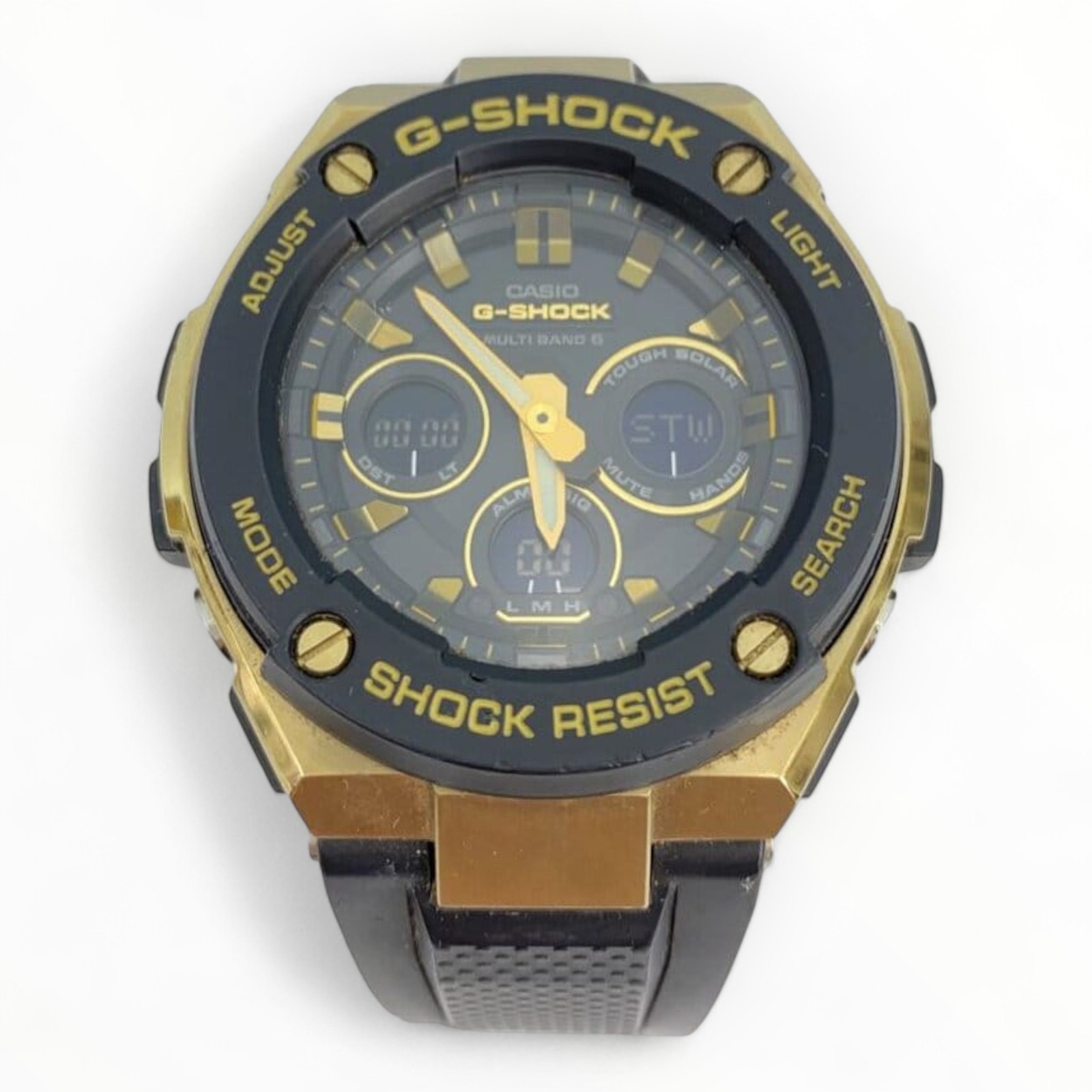 CASIO Solar Ana-Digi Black Mens Watch 1.69 x 1.97 5210