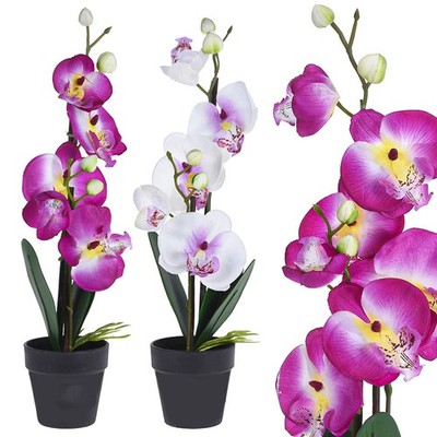 Künstliche Orchidee im Topf ca.38cm Kunstblumen Kunstpflanzen Orchideen Blumen