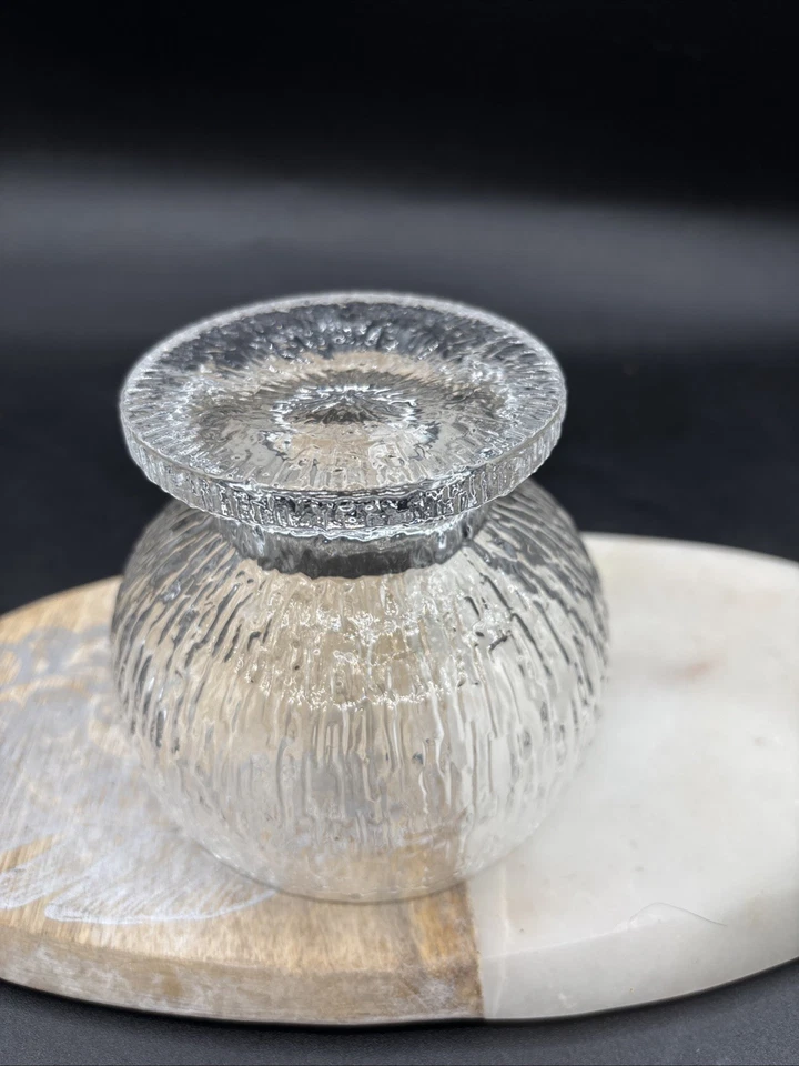 Iittala Kekkerit Cuencos de Vidrio Transparente con Patas Platos Postre Texturizado Finlandia 12oz Foto 2 de 4