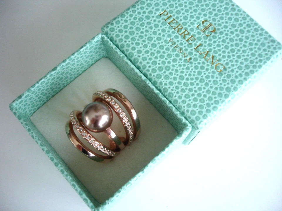 Pierre Lang  Ring LOVELY  RSG Zirkonia Perle Gr. VI ( 17 mm)  NEUWERTIG OVP - Bild 2 von 4