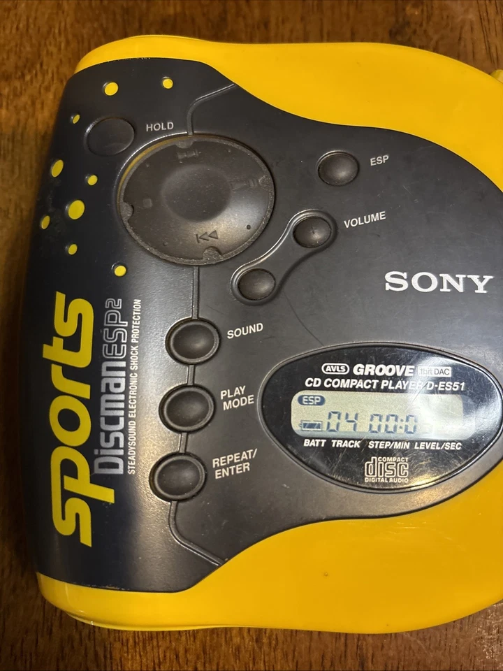 CD Walkman portátil Sony Sports Discman ESP2 D-ES51 de colección probado con auriculares originales Foto 4 de 4
