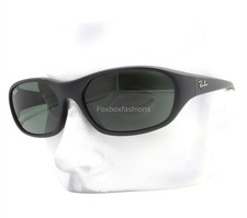 Ray-Ban Daddy-O Sunglasses RB 2016 W2578 Matte Rubber Black Green 59mm with Case