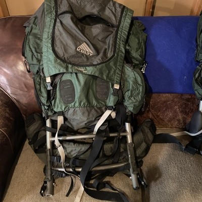 KELTY Trekker 3950 External Frame 65L Hiking Backpack Green Outdoor Camping Bag