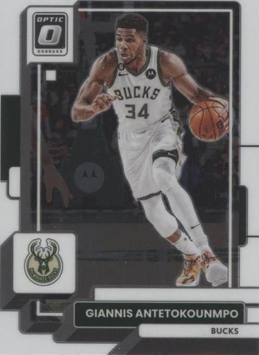 2022-23 Donruss Optic Giannis Antetokounmpo #75 Silver Prizm HOLO