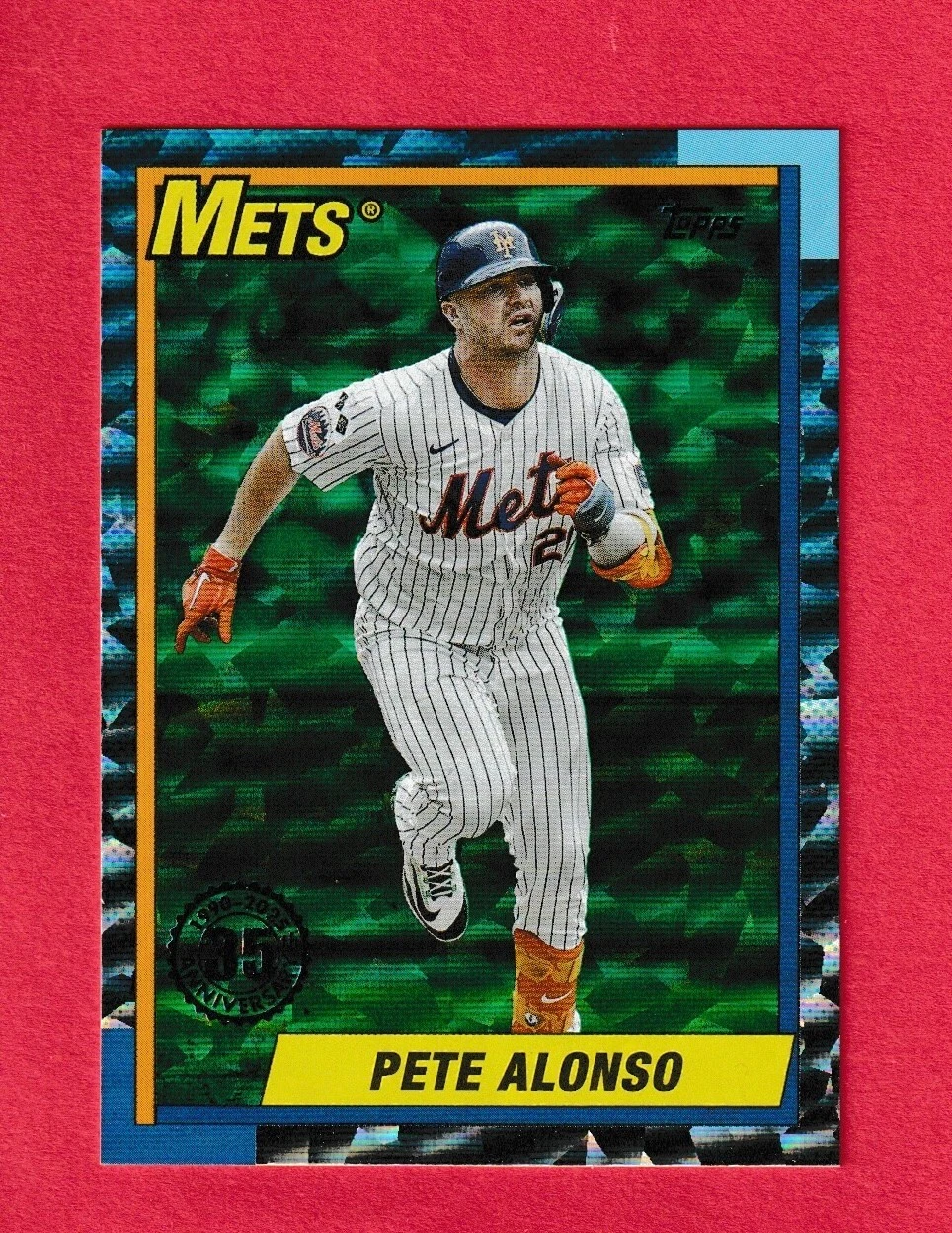 2025 Topps Pete Alonso Green Crackle Foil 1990 56/99 #T90-30