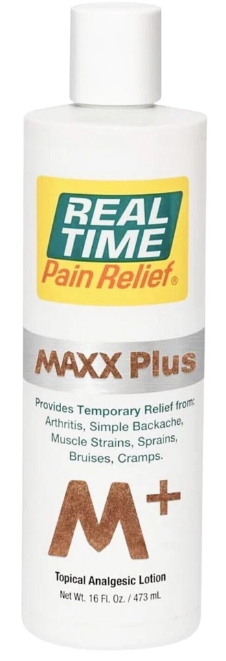 Alivio del dolor en tiempo real MAXX PLUS Alivio del dolor Botella abatible de 16 onzas Foto 2 de 4