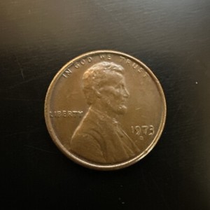 1973 D Lincoln Penny folder filler - Circulated Actual Coin Shown!