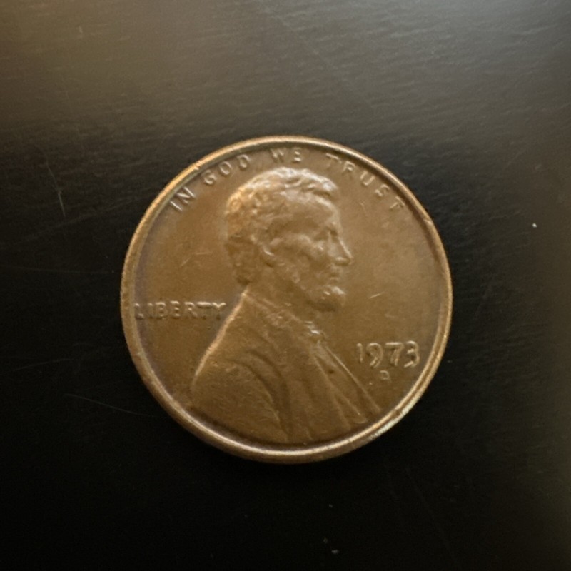 1973 D Lincoln Penny folder filler - Circulated Actual Coin Shown!