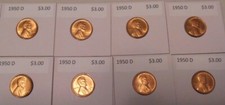 1950 D Lincoln Cent Brilliant Uncirculated Red