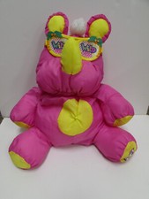 Vintage Fisher Price Puffalumps Wild Things Rhino Plush GUC 80s