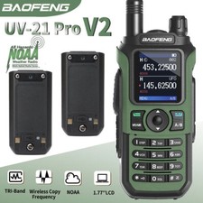 1X Baofeng UV-21 Pro V2 Fm Walkie Talkie Ham Two Way Radio Long Range 1X Battery