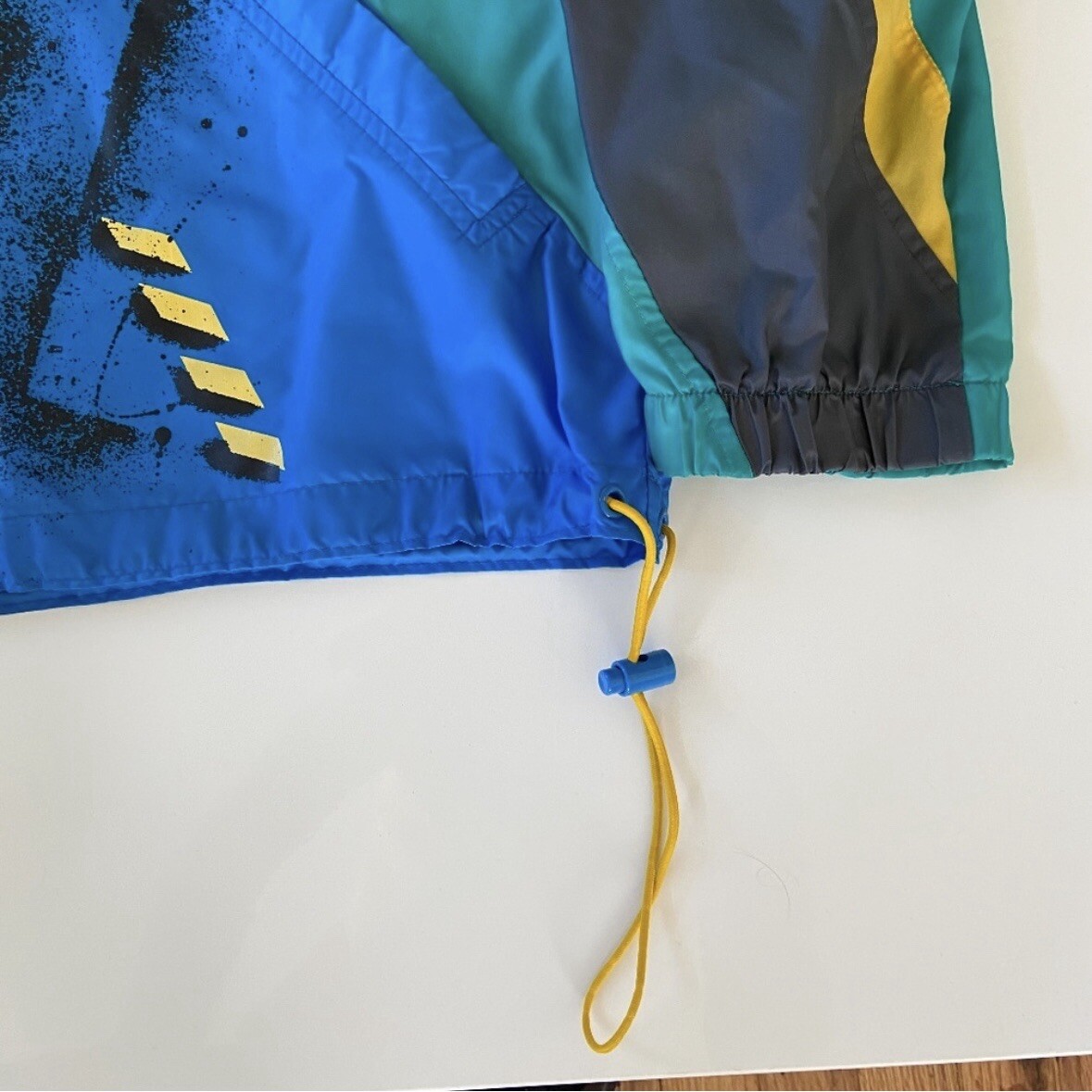 SACAI X NIKE Giacca a vento vintage Nike grigia etichetta centrale logo swoosh ragazzo 18 20 XL