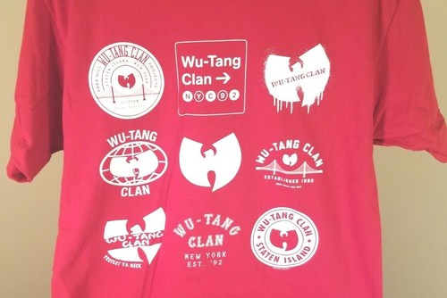 Wu-Tang Clan Classic Red 9 Wu-Tang Clan Logos Medium T-Shirt - 第 2/3 張圖片