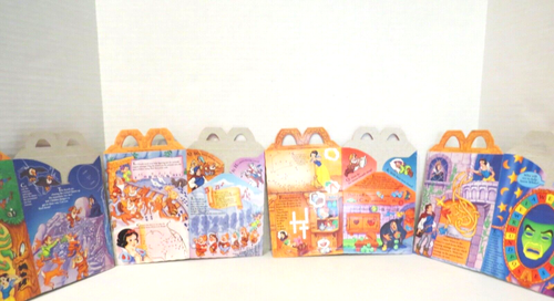 1996 McDonalds SNOW WHITE Complete Set of 4 Happy Meal Boxes - Picture 2 of 13