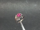 Soviet Vintage Sterling Silver Ring ,Silver 925 USSR, Synthetic Ruby
