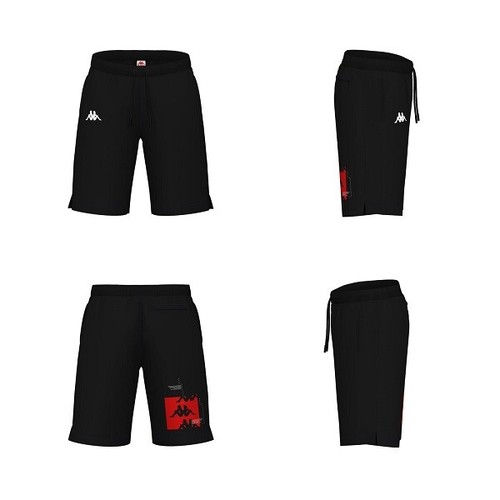KAPPA BERMUDA PANTALONCINO UOMO AUTHENTIC HB EKAR 3116FSW NERO BLACK RED |  eBay