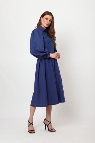 Miss Lavish London Boho Summer Midi Maxi Dress for Women's, Various Sizes - Blue - Picture 7 of 8