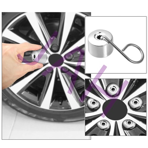 WHEEL NUT BOLT COVERS CAP 20x 17mm CHROME FINISH 1K0601173 FOR VW GOLF PASSAT - Picture 9 of 9