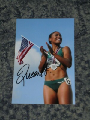 QUEEN HARRISON - OLYMPISCHE ATHLETIN -- POSTKARTE FOTO SIGNIERT. (6)