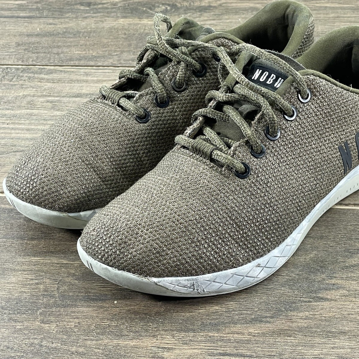 NoBull Shoes Mens 6.5 SuperFabric Trainer Army Green Gray  display picture 2