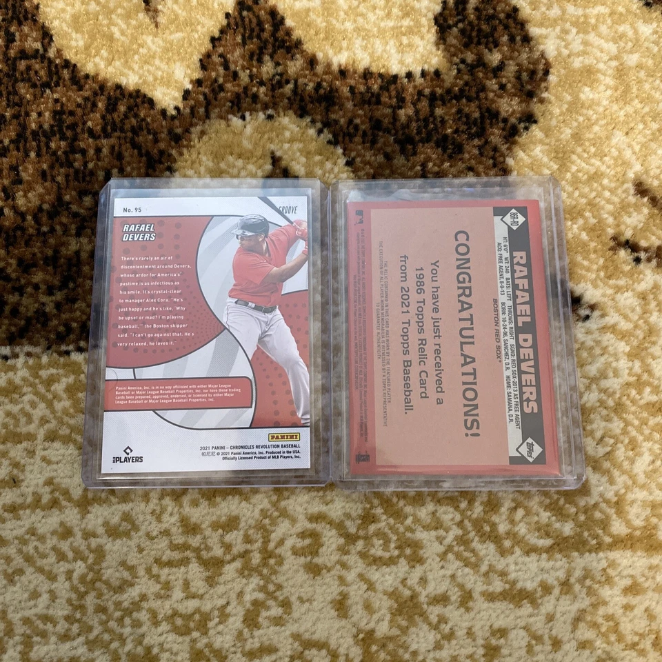 2021 TOPPS *RAFAEL DEVERS* 1986 RELIC CARD PLAYER WORN MEMORABILIA INSERT SP - Image 2 of 4