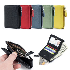 Genuine Leather Minimalist Bifold Wallets For Men RFID Blocking Slim Mens Wallet