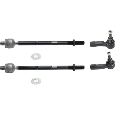 Inner & Outer Tie Rods LH & RH Kit Set of 4 for VW Jetta Golf Eos Tiguan CC Audi